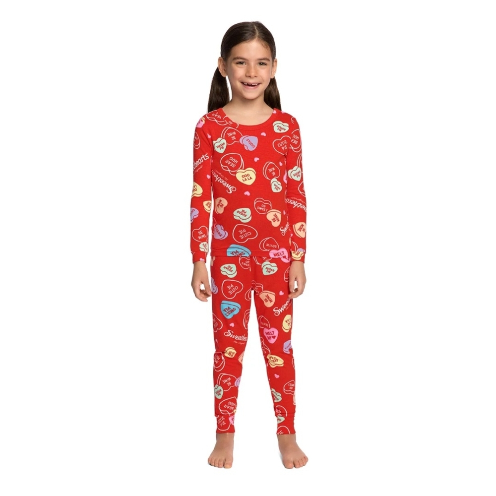 NWT Sweetheart Clothing Girls Red 2-Piece Pajama Set (Size: 8)